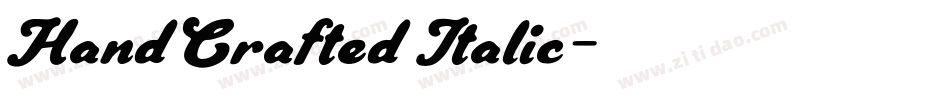 Hand Crafted Italic字体转换